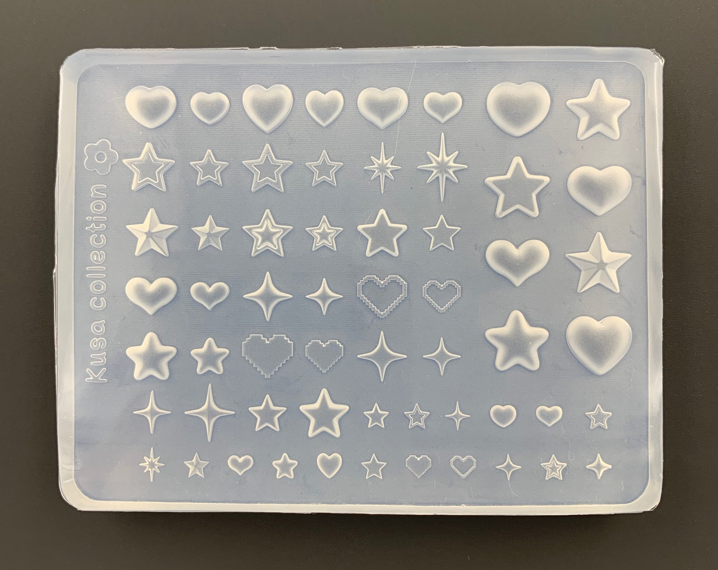Star Heart Shapes Mold-DIY Resin Decorations Art Nails Flat back (KCM1100L107)